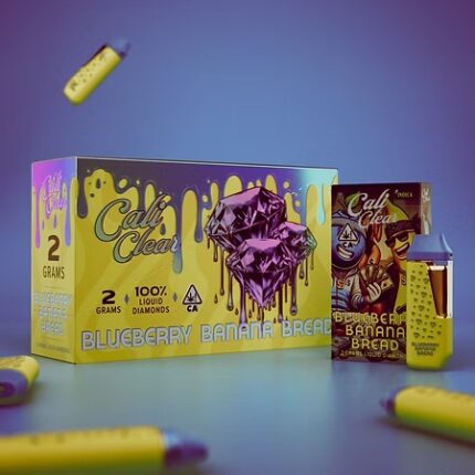 Cali Clear Blueberry Banana Bread – 2G Liquid Diamonds Disposable – Indica