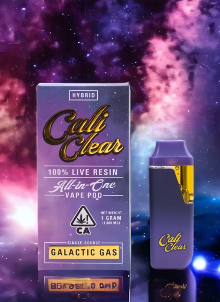 Cali Clear Galactic Gas – 1g Live Resin – All In One Vape Pod – Hybrid